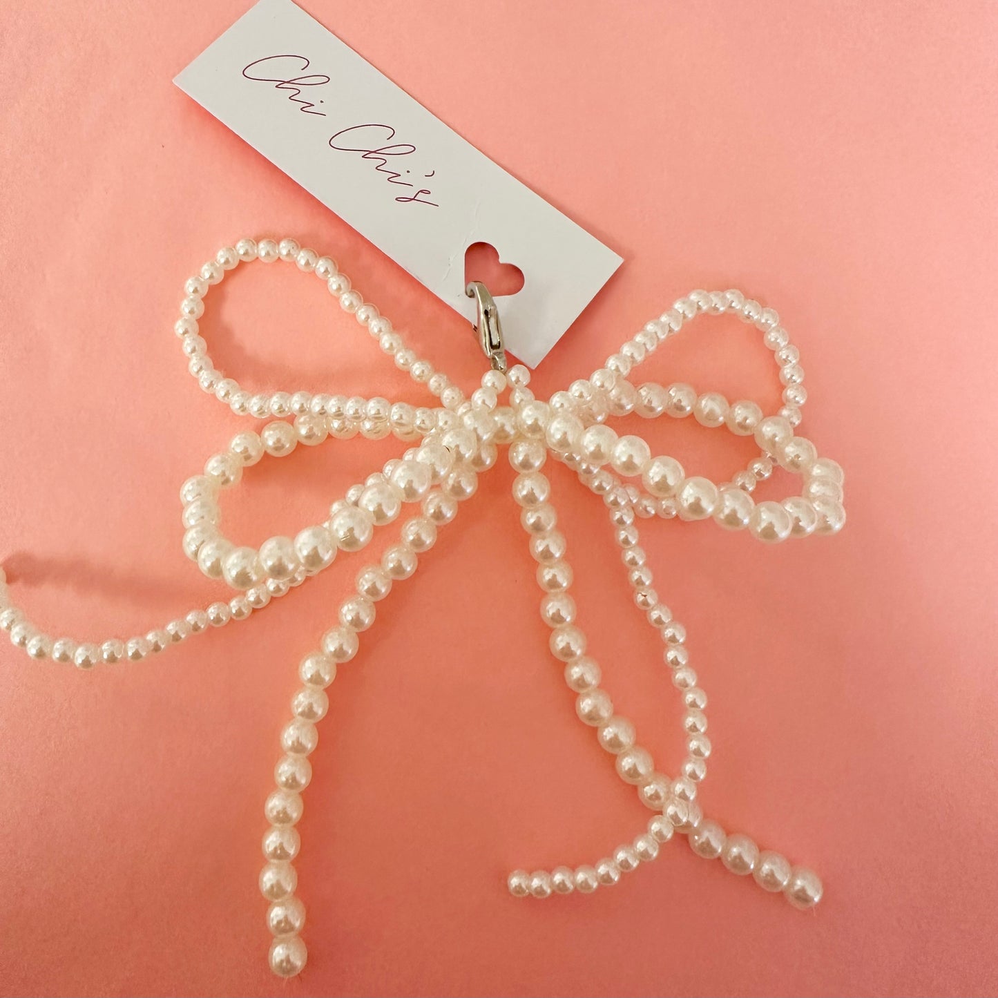 Pearl Bow Shoe Charm