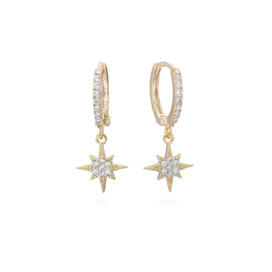 Bijoux De Mimi ‘Cosmia Crystal Gold Star Earrings’ ⭐️