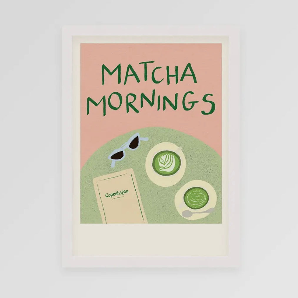 Matcha Mornings A4 Print