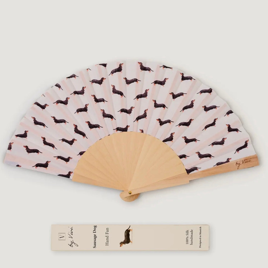 100% Silk Printed Fan (4 designs)