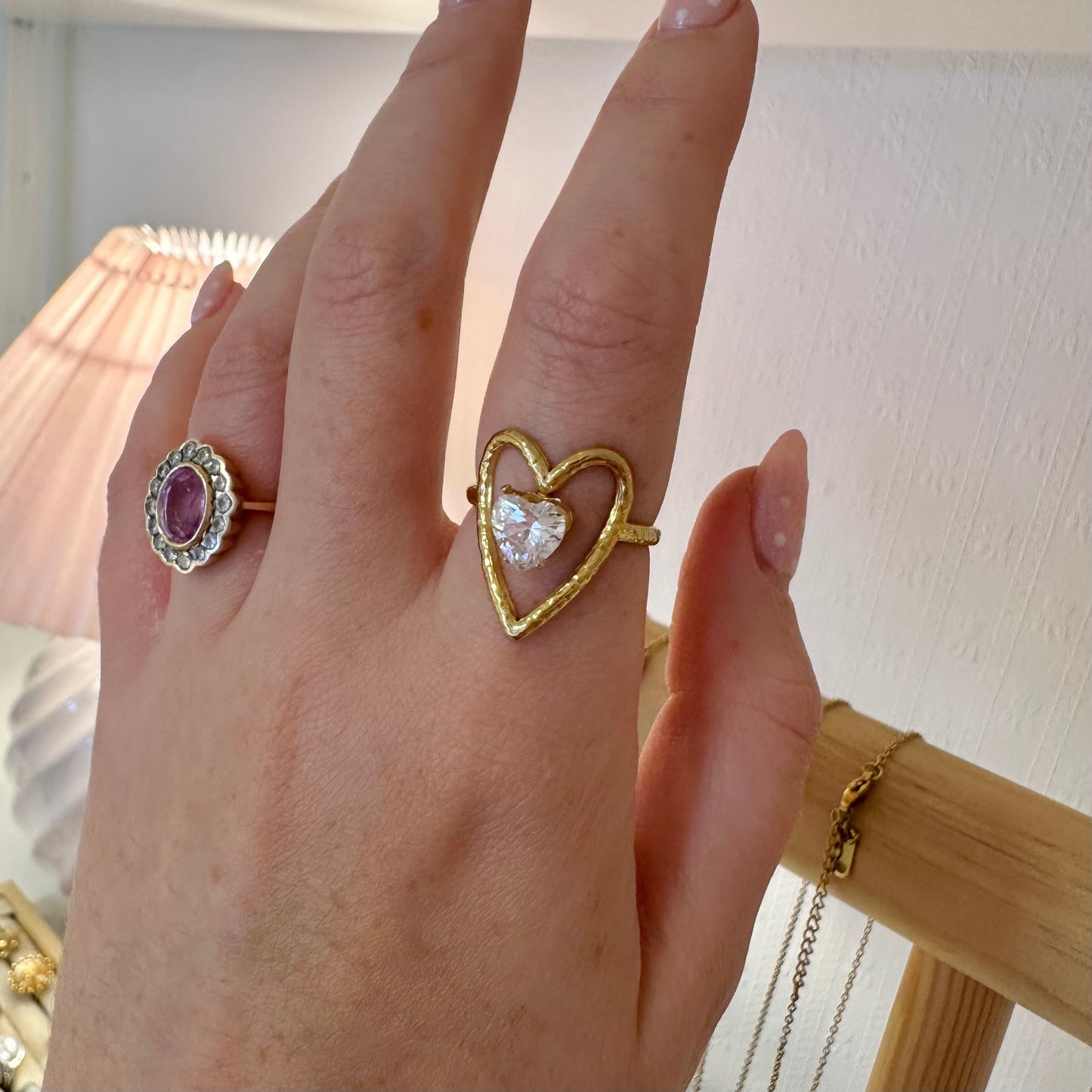 Adjustable Radiant Love Heart Ring