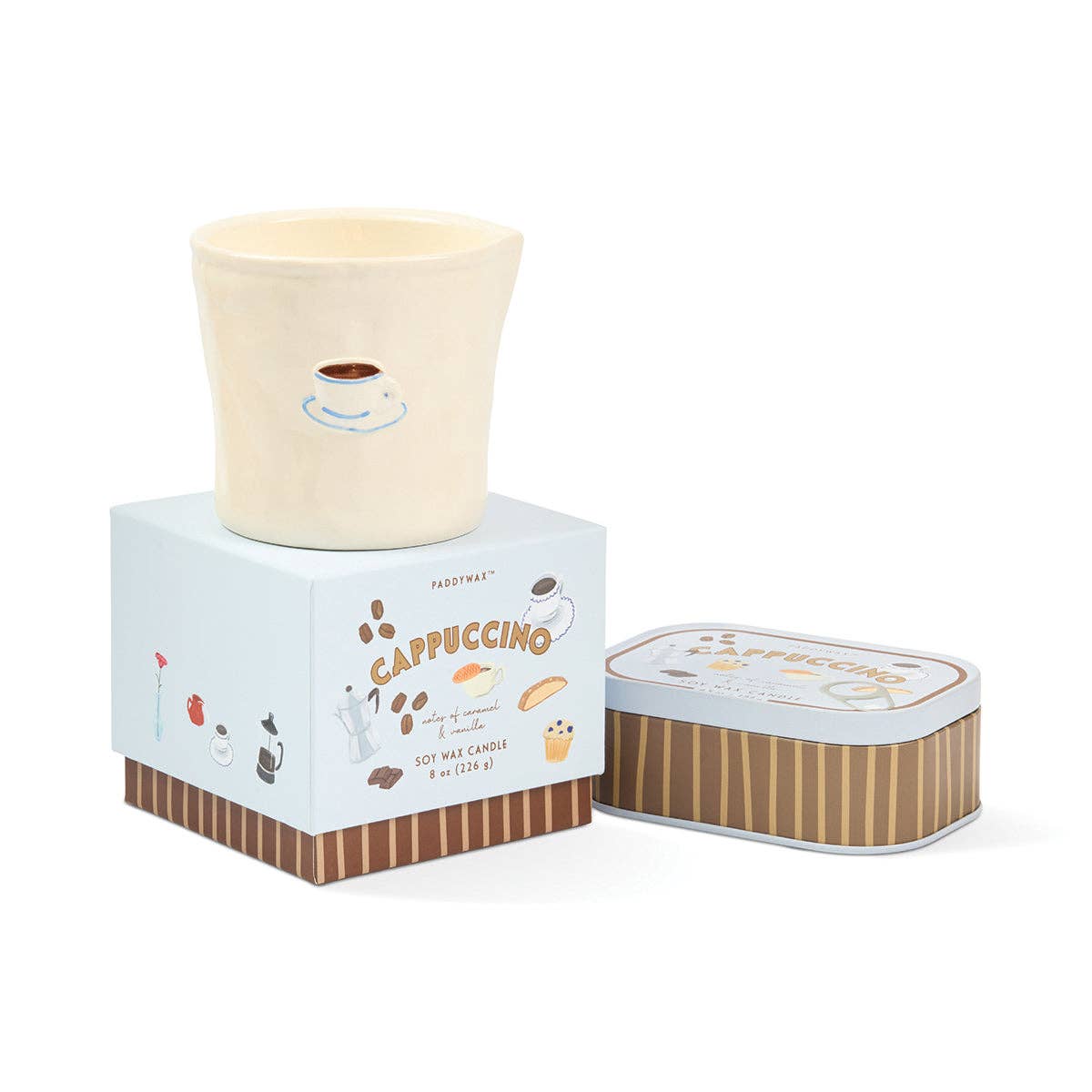 Chocolate & Cherry Cappuccino Print Tin Candle