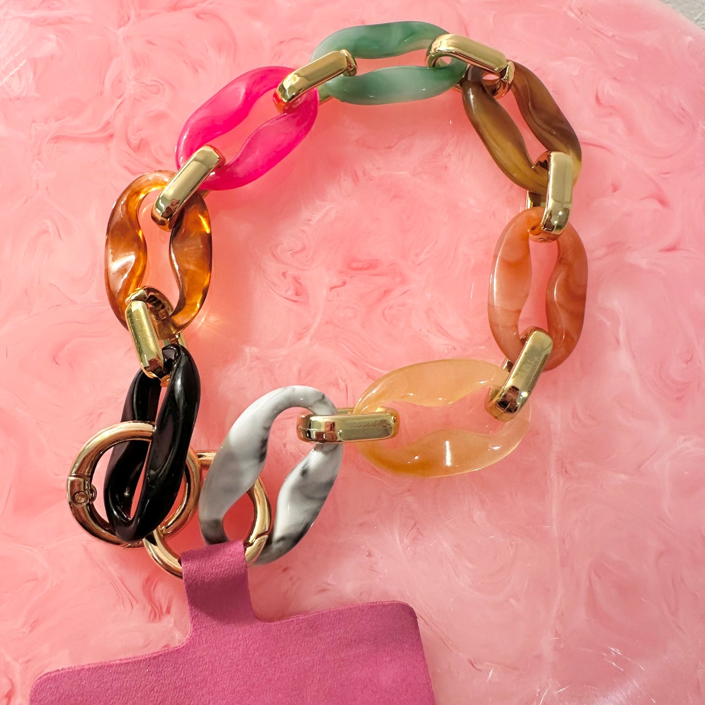 Multicolour Resin Phone Strap/Bracelet