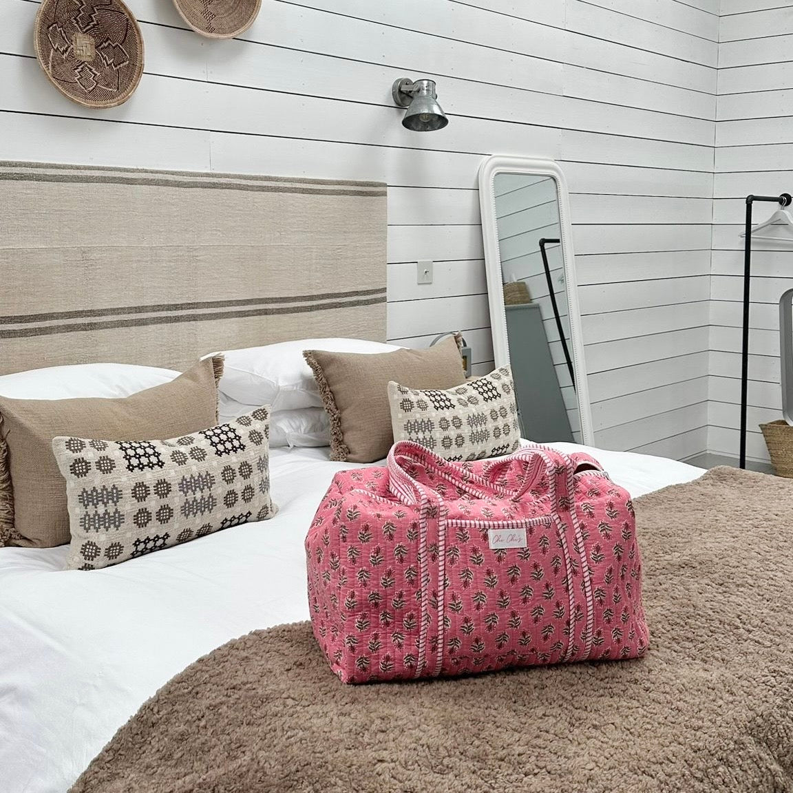 Quilted Cotton Weekend/Duffel Bag (2 colour ways)
