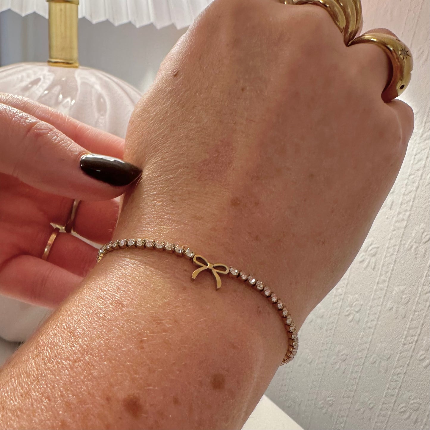 Super Sparkly Diamanté Bow Bracelet