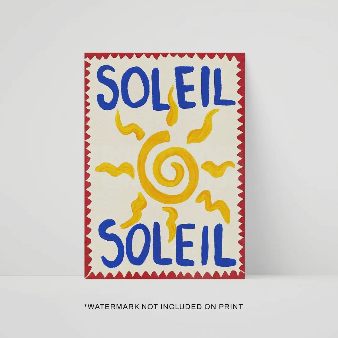 Soleil Hand Painted A4 Print