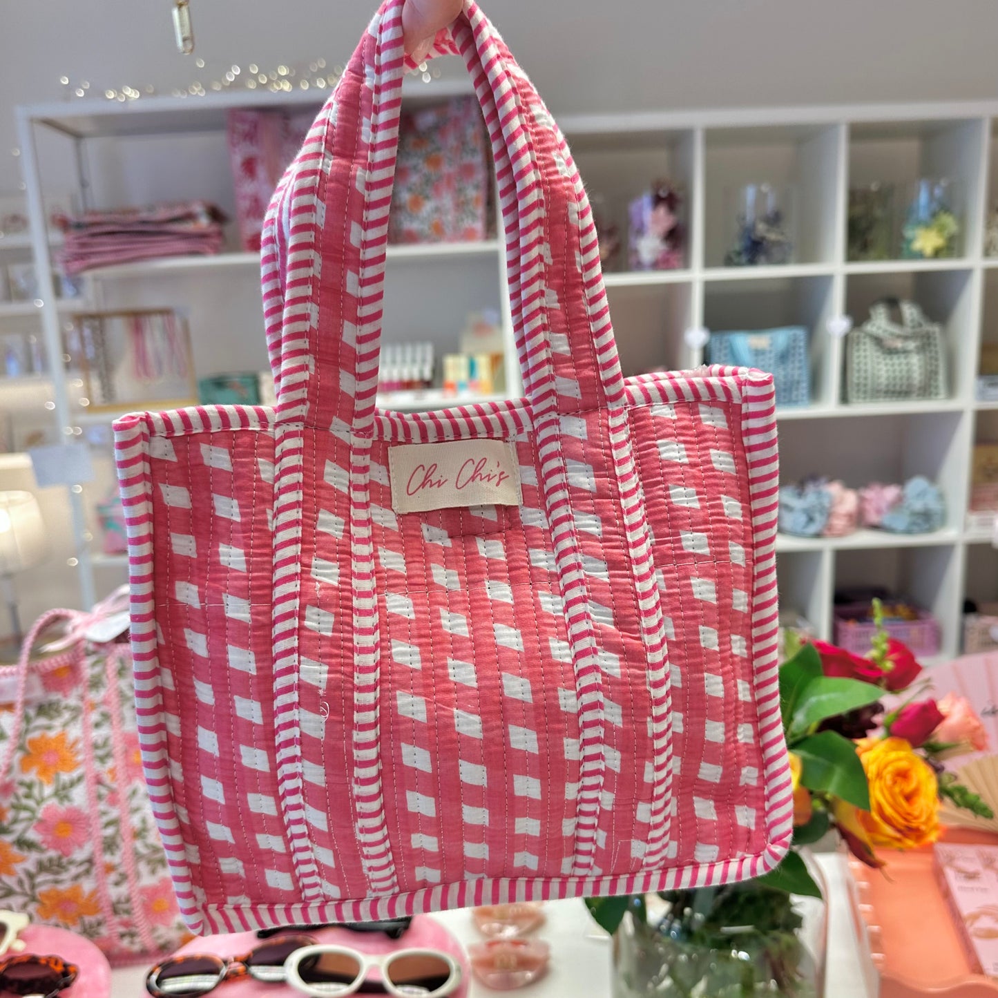 🩷 Pink Mini Gingham Bag
