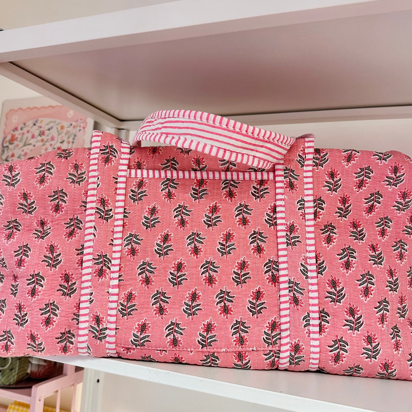 Quilted Cotton Weekend/Duffel Bag (2 colour ways)