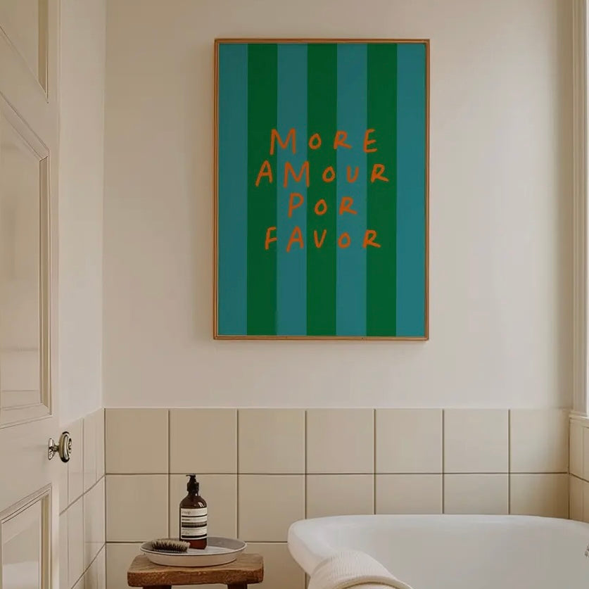 More Amour Por Favour A4 Print