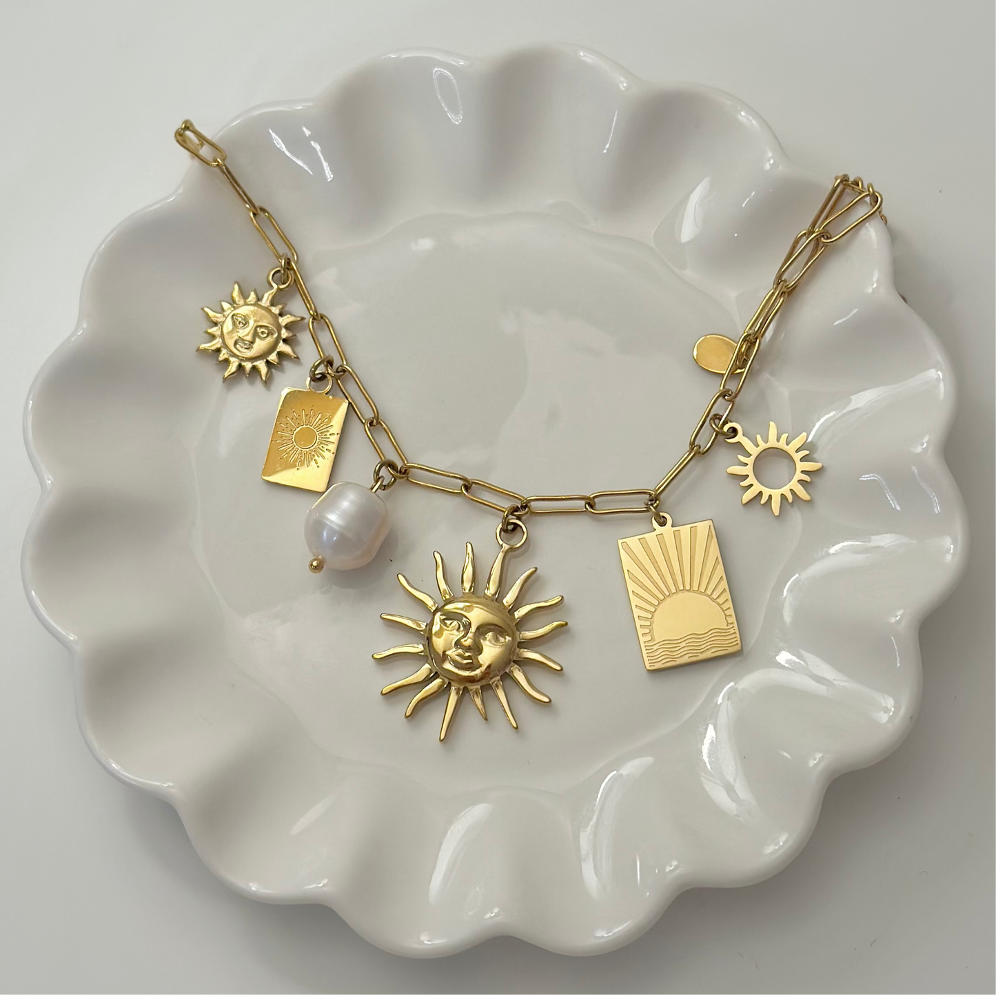 Chasing The Sun Chunky Charm Necklace