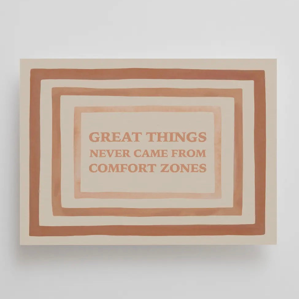 ‘Comfort Zone’ Affirmation Postcard