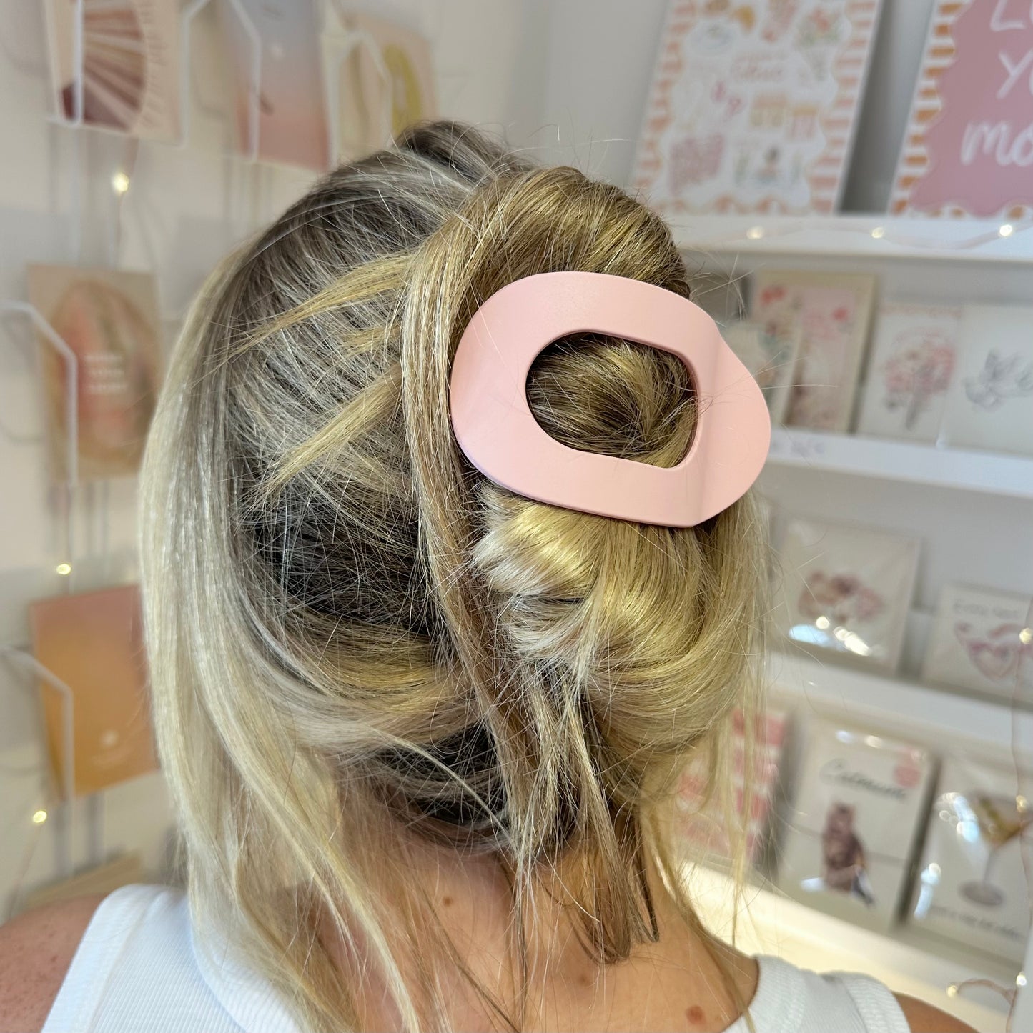 Matte Pink Flat Claw Clip