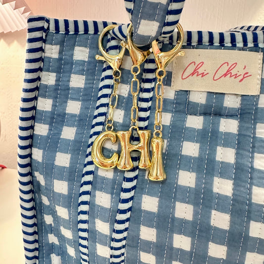Gold Bubble Letter Bagcharm/Keyring