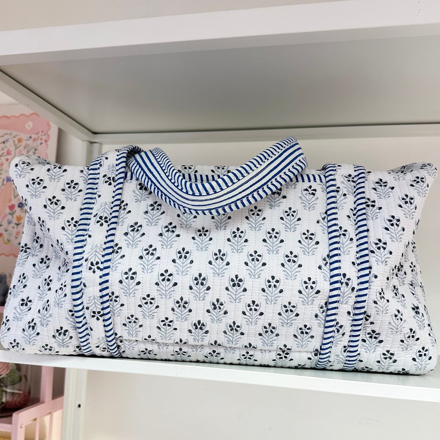 Quilted Cotton Weekend/Duffel Bag (3 colour ways)