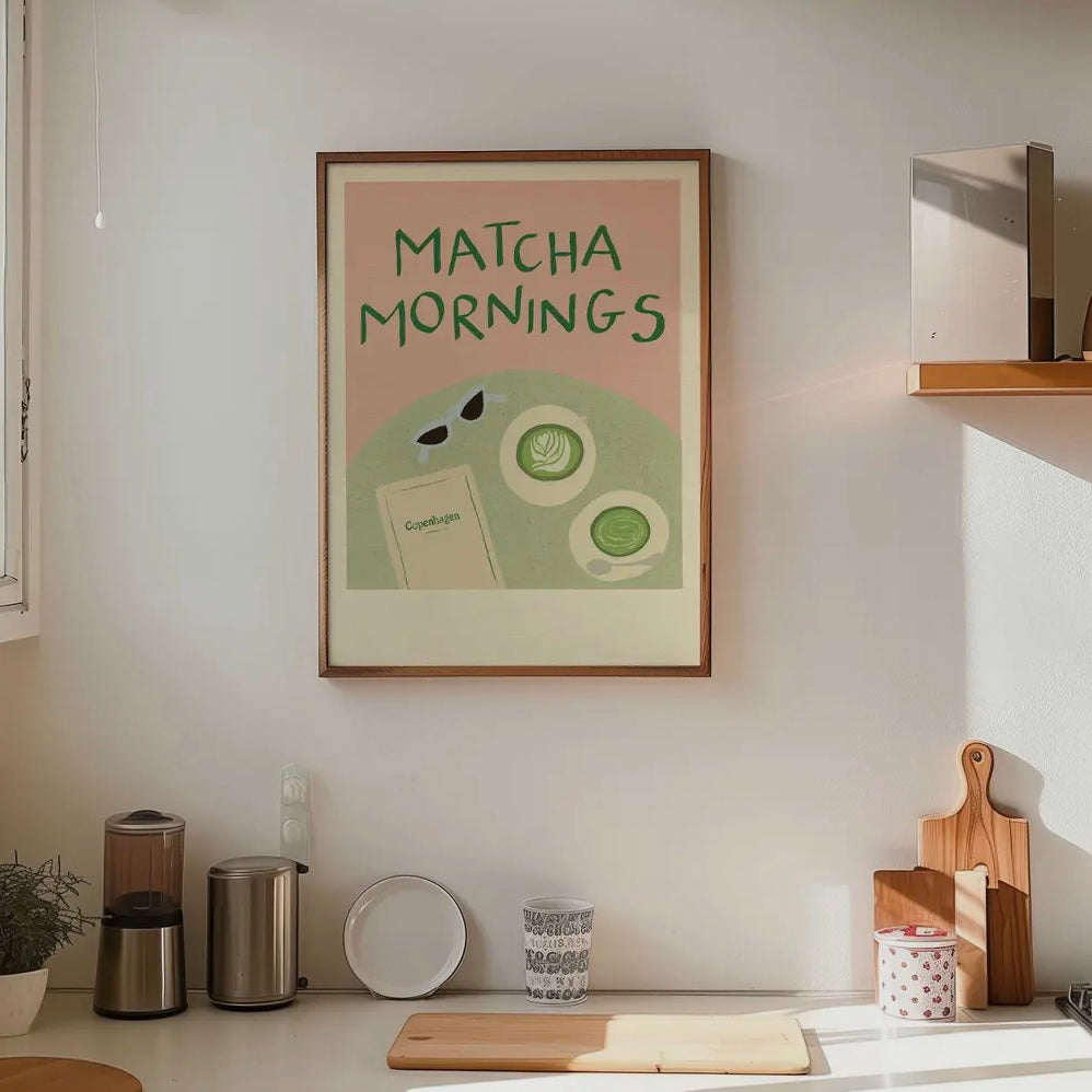 Matcha Mornings A4 Print