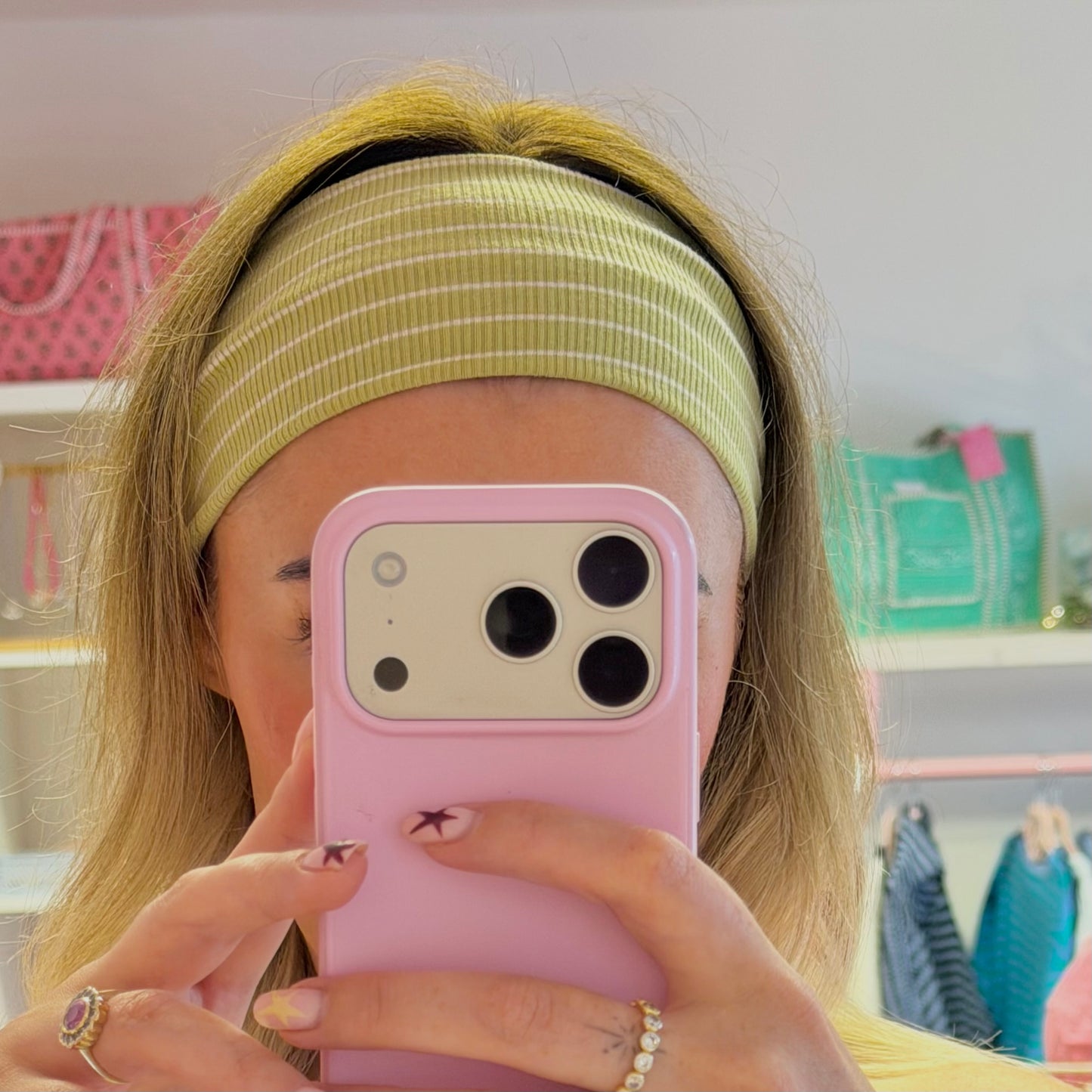 Matcha Green Stripe Headband