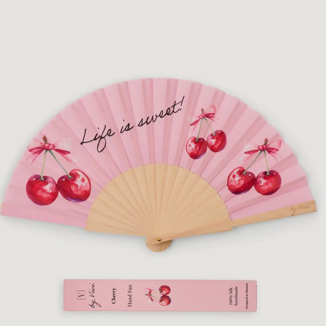 100% Silk Printed Fan (4 designs)