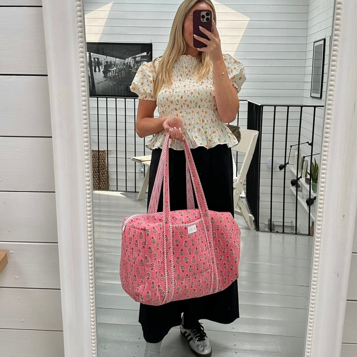 Quilted Cotton Weekend/Duffel Bag (2 colour ways)