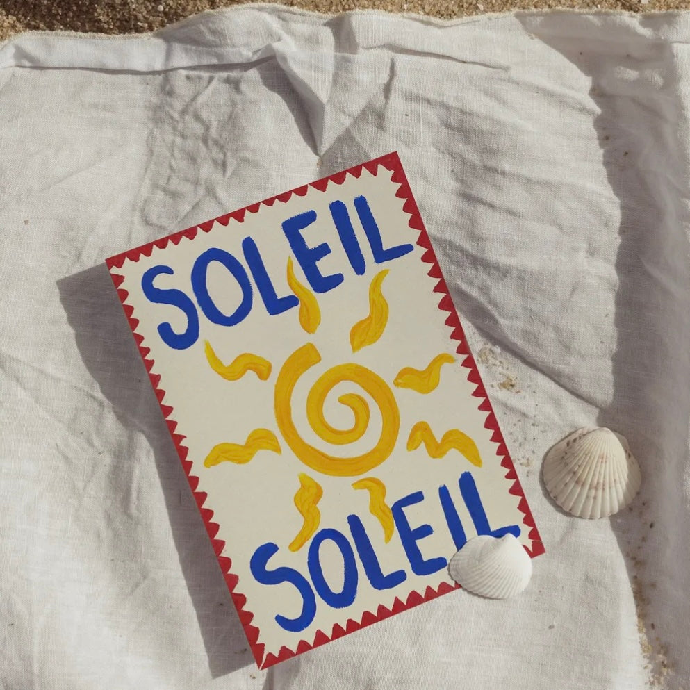 Soleil Hand Painted A4 Print