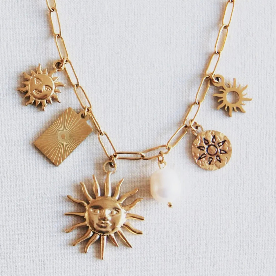 Chasing The Sun Chunky Charm Necklace