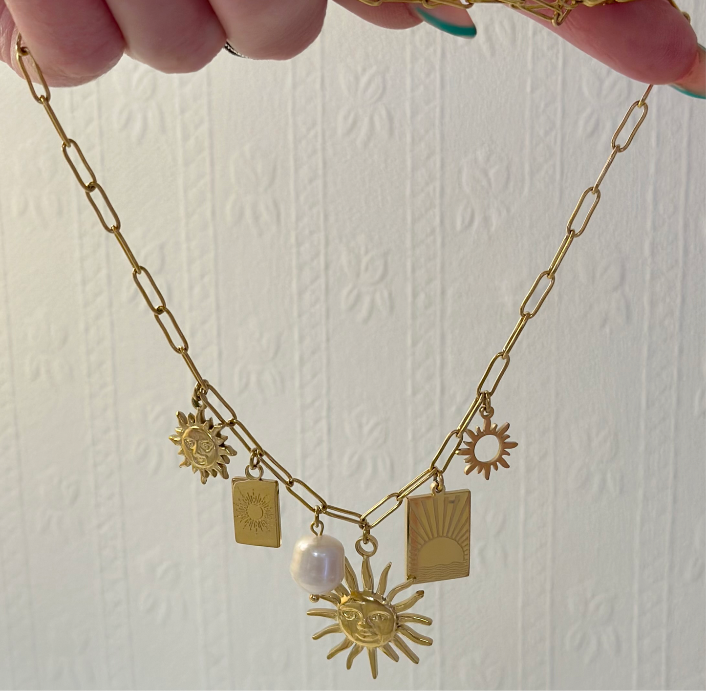 Chasing The Sun Chunky Charm Necklace
