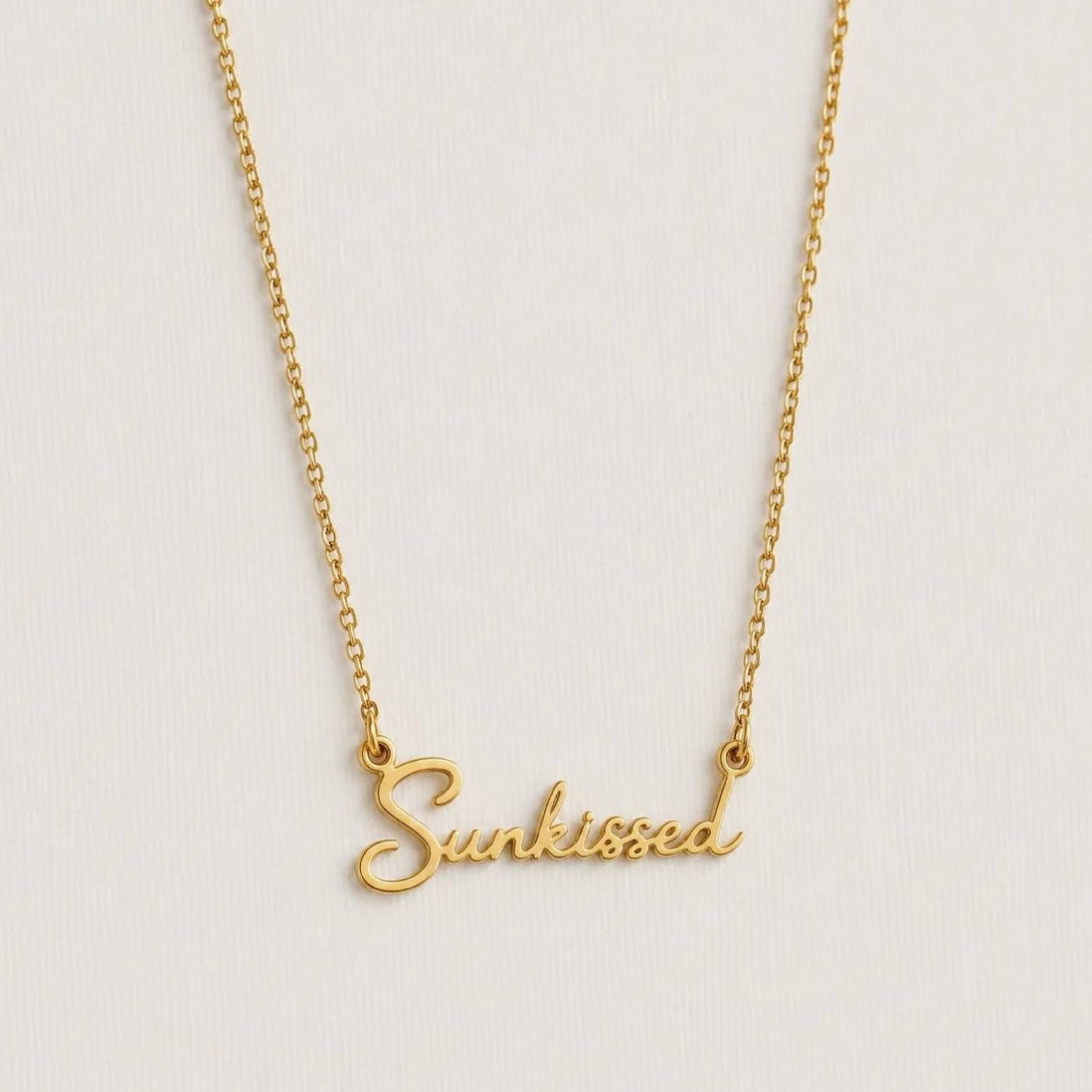 ‘Sunkissed’ Delicate Word Waterproof Necklace