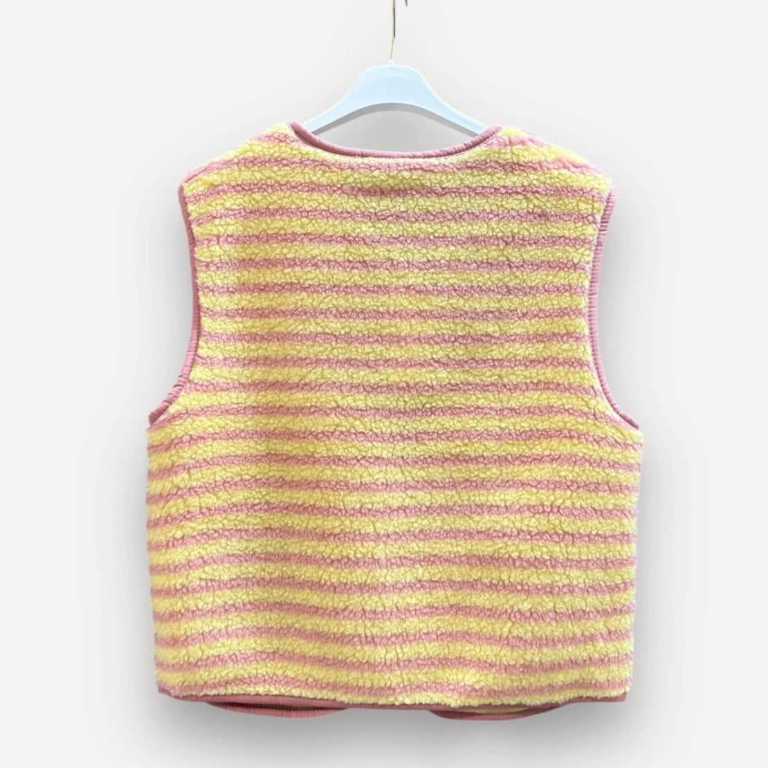 Pink & Yellow Stripe Sleeveless Vest