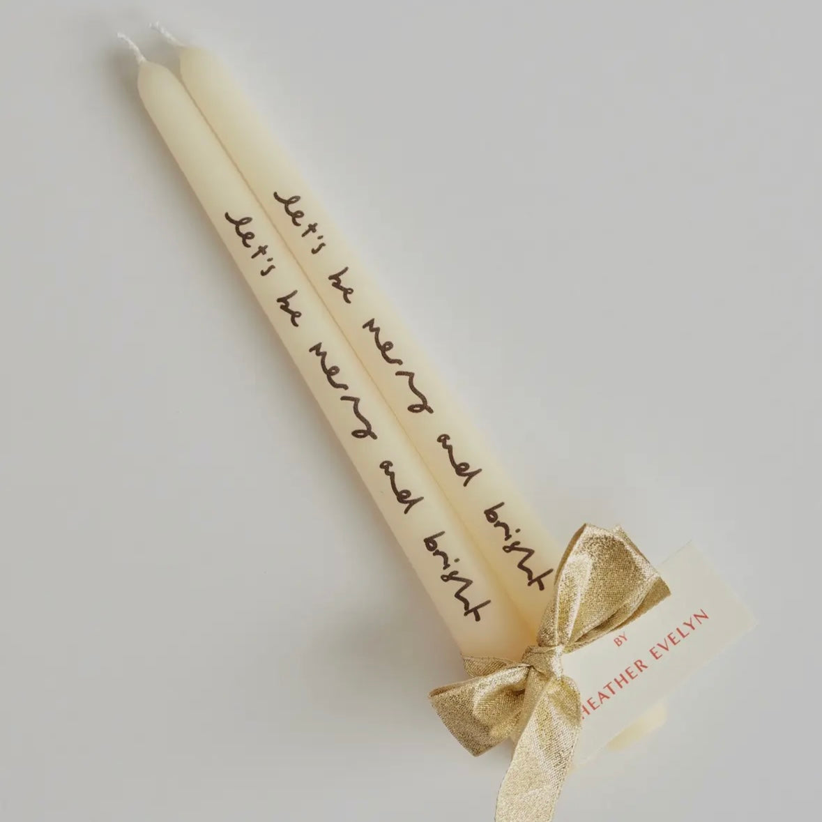 ‘Merry & Bright’ Christmas Dinner Candles