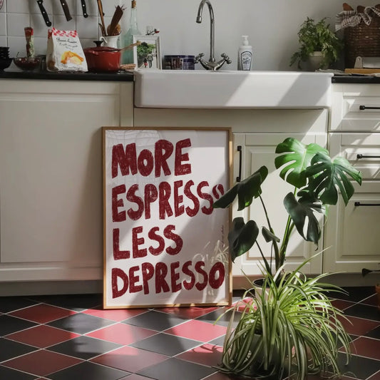 More Espresso Less Depresso A4 Print