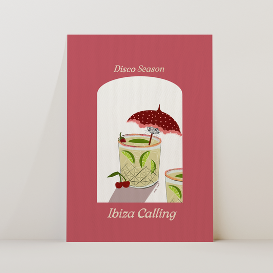 'Ibiza Calling' A4 Print