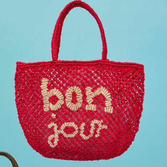 ‘Bonjour’ The Jacksons Jute Bag
