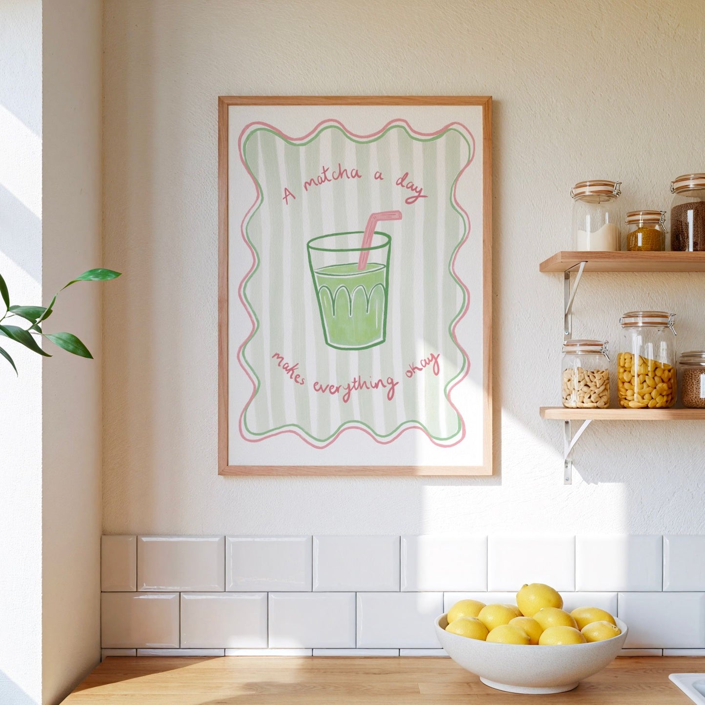 ‘A Matcha A Day Makes Everything Okay’ A4 Print
