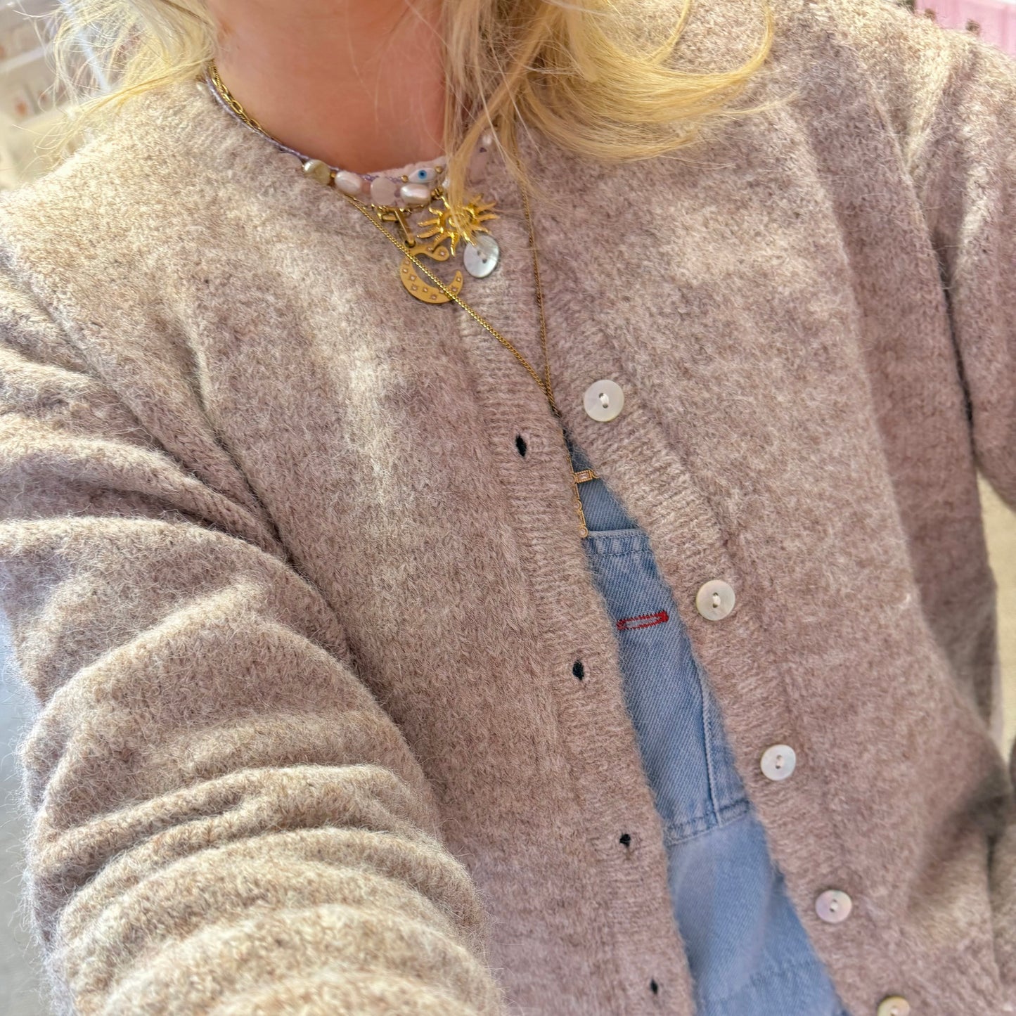 Super Soft Beige Cardigan