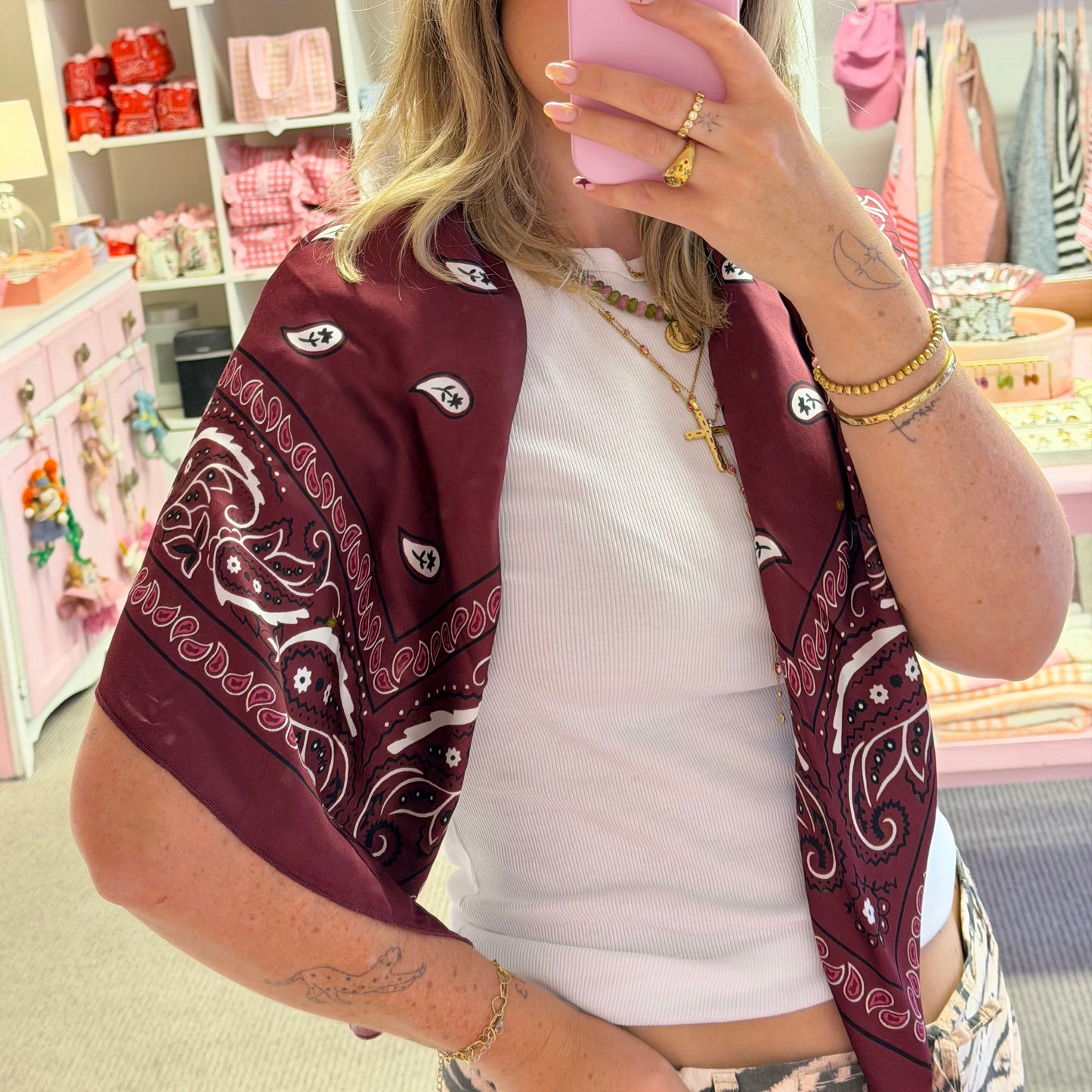 Large Silk Paisley Print Scarves (4 colourways)