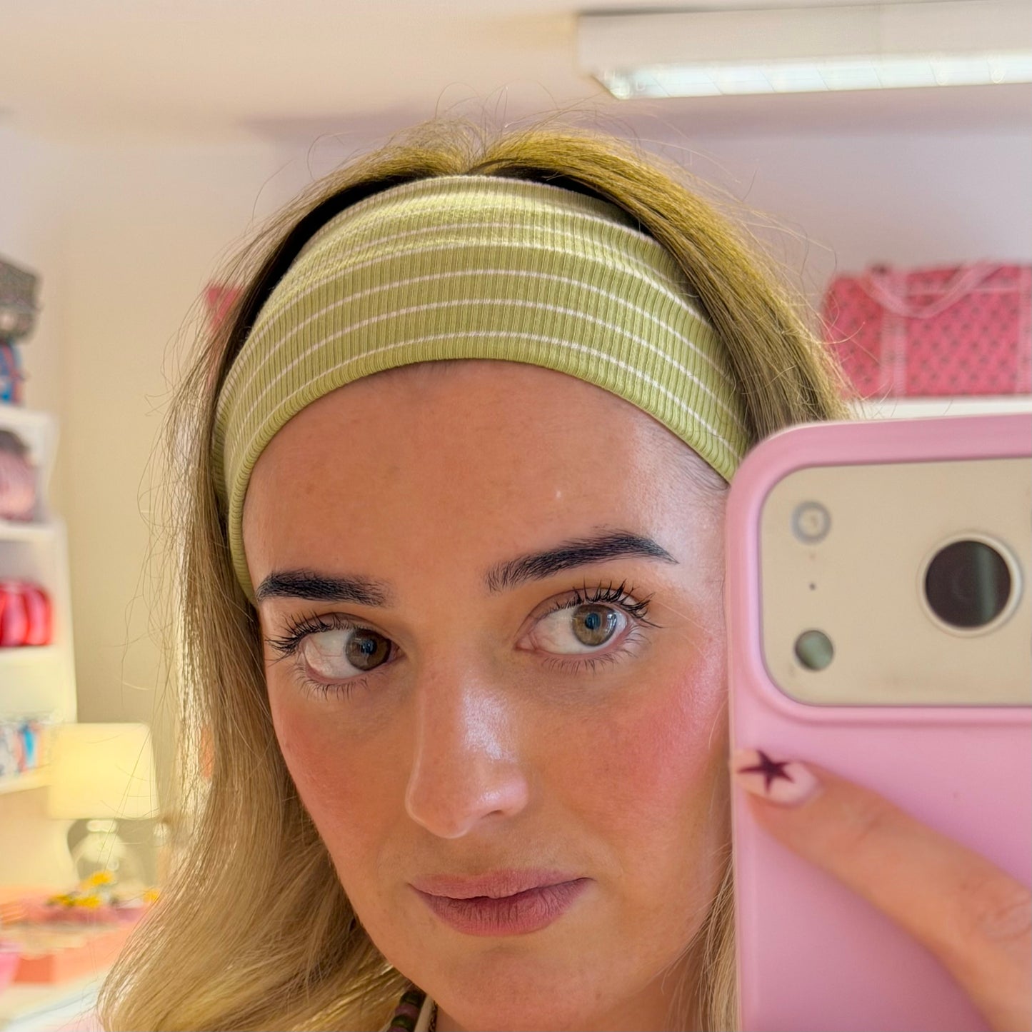 Matcha Green Stripe Headband