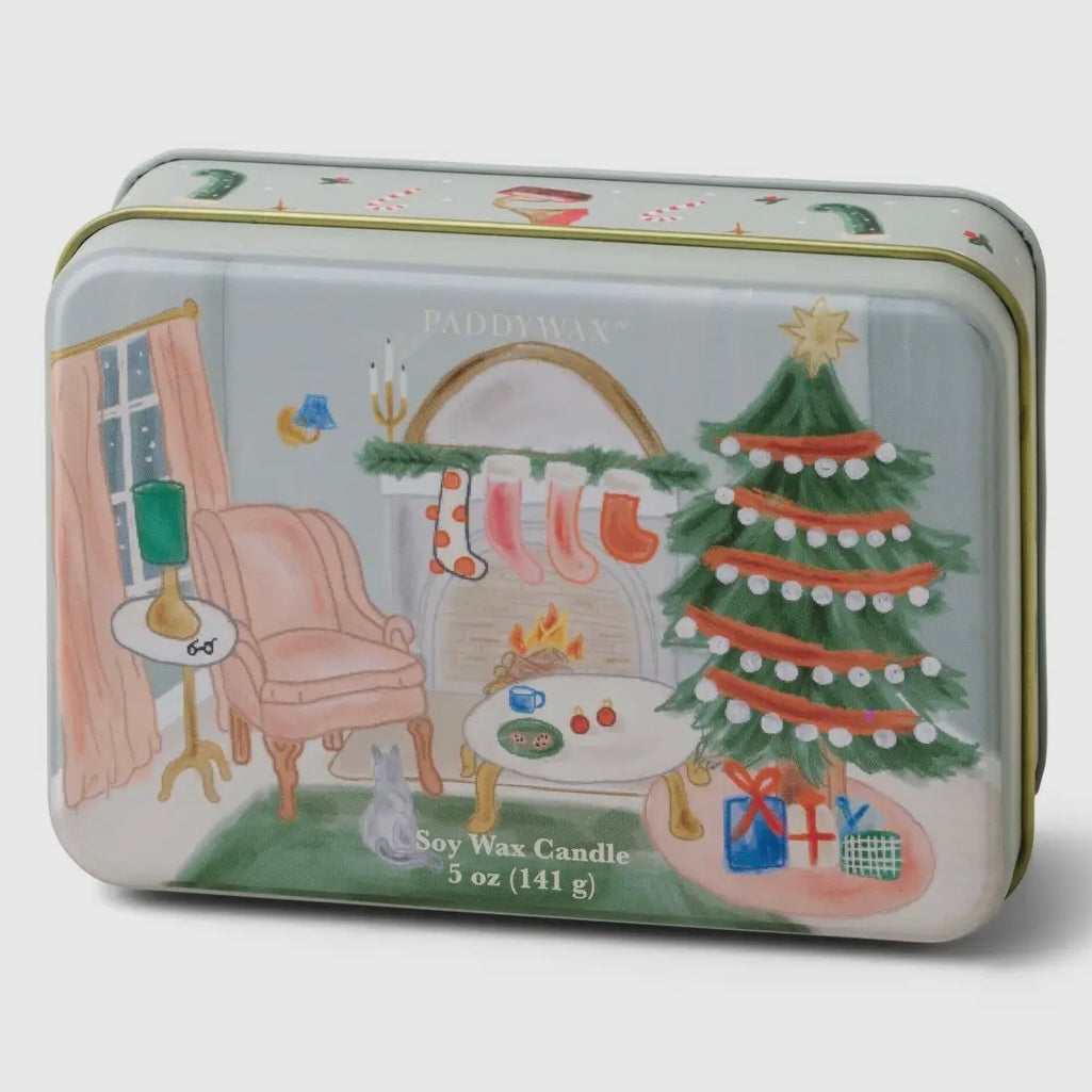 Christmas Tin Candle - Persimmon & Chestnut