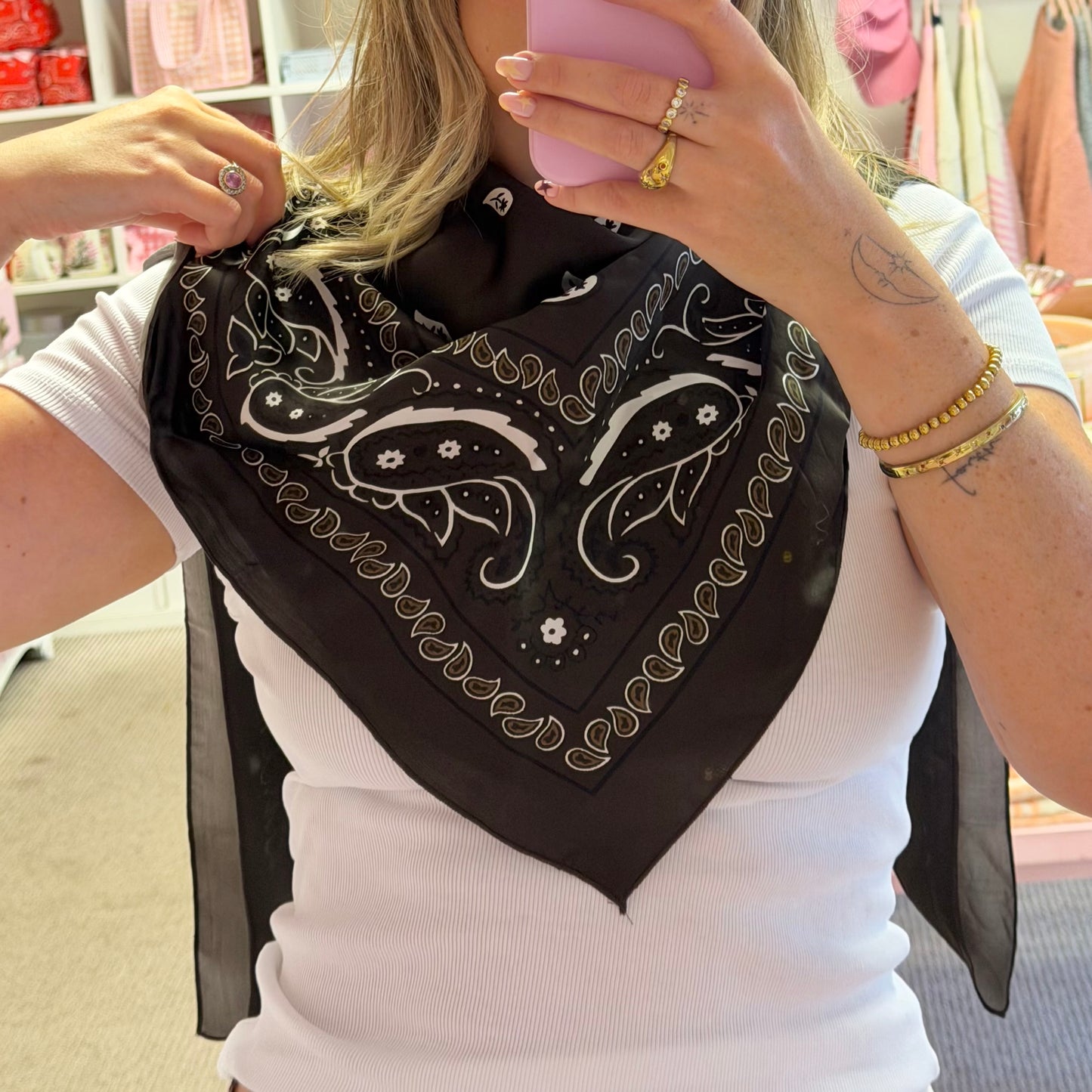Large Silk Paisley Print Scarves (4 colourways)