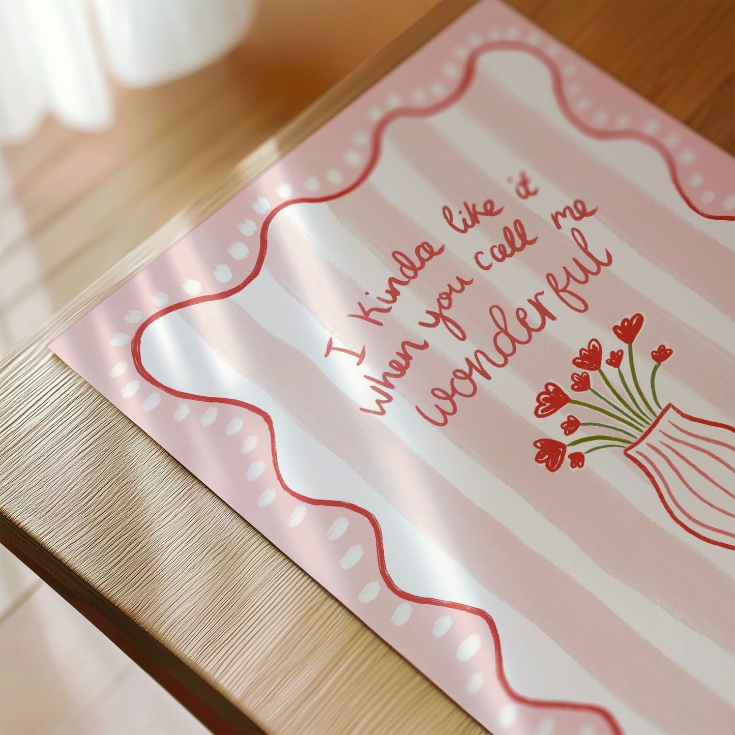 Olivia Dean ‘I Kinda Like It When You Call Me Wonderful’ A4 Print