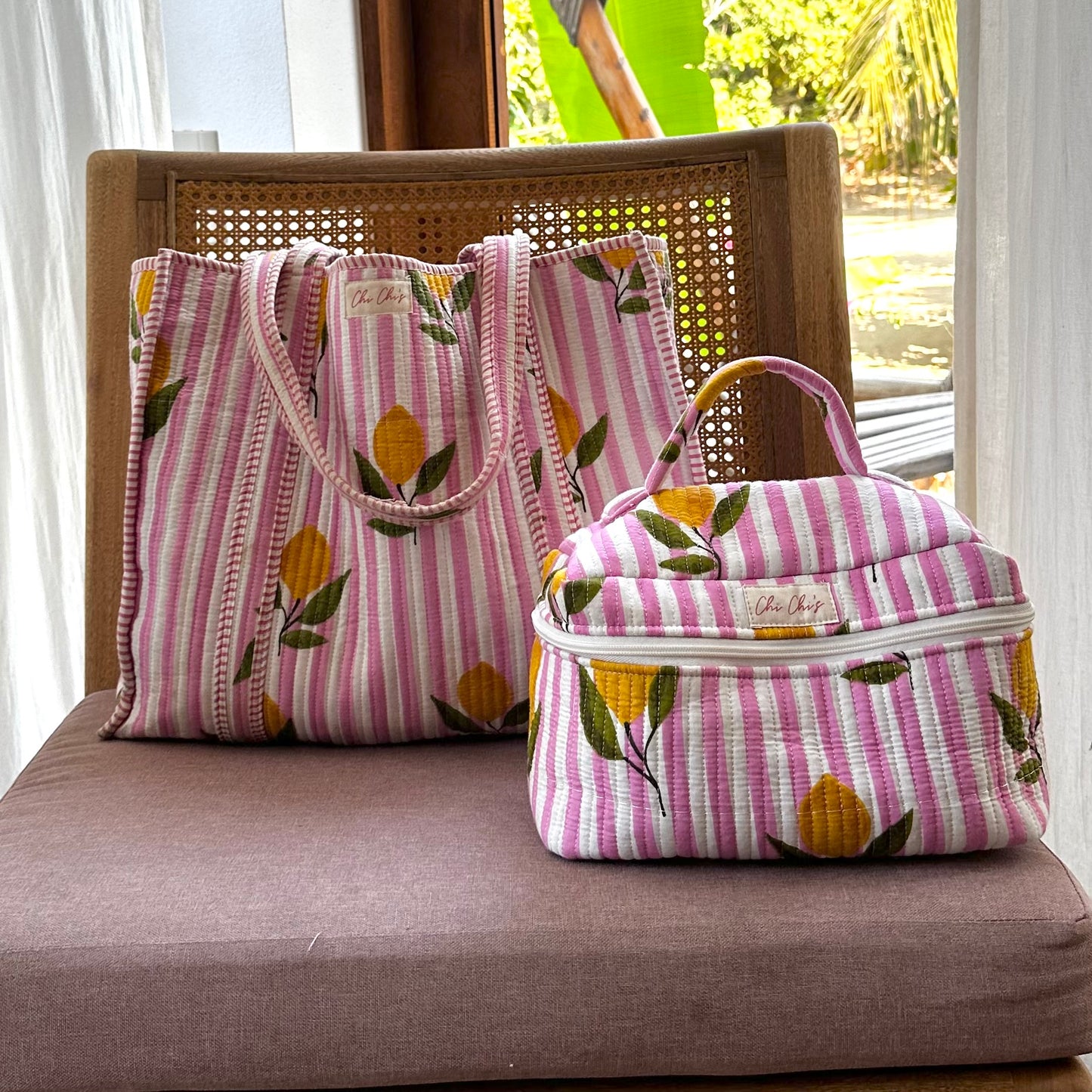 🍋💖 Pink & Lemon Extra Large Washbag