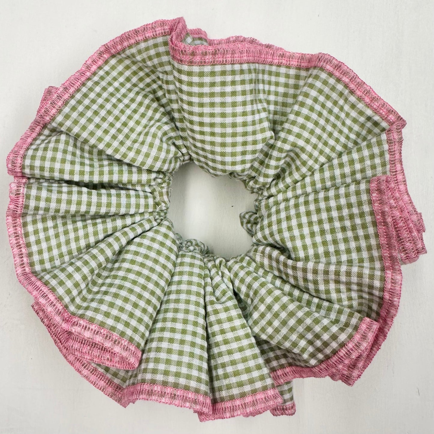 Oversize Large Gingham Scrunchie