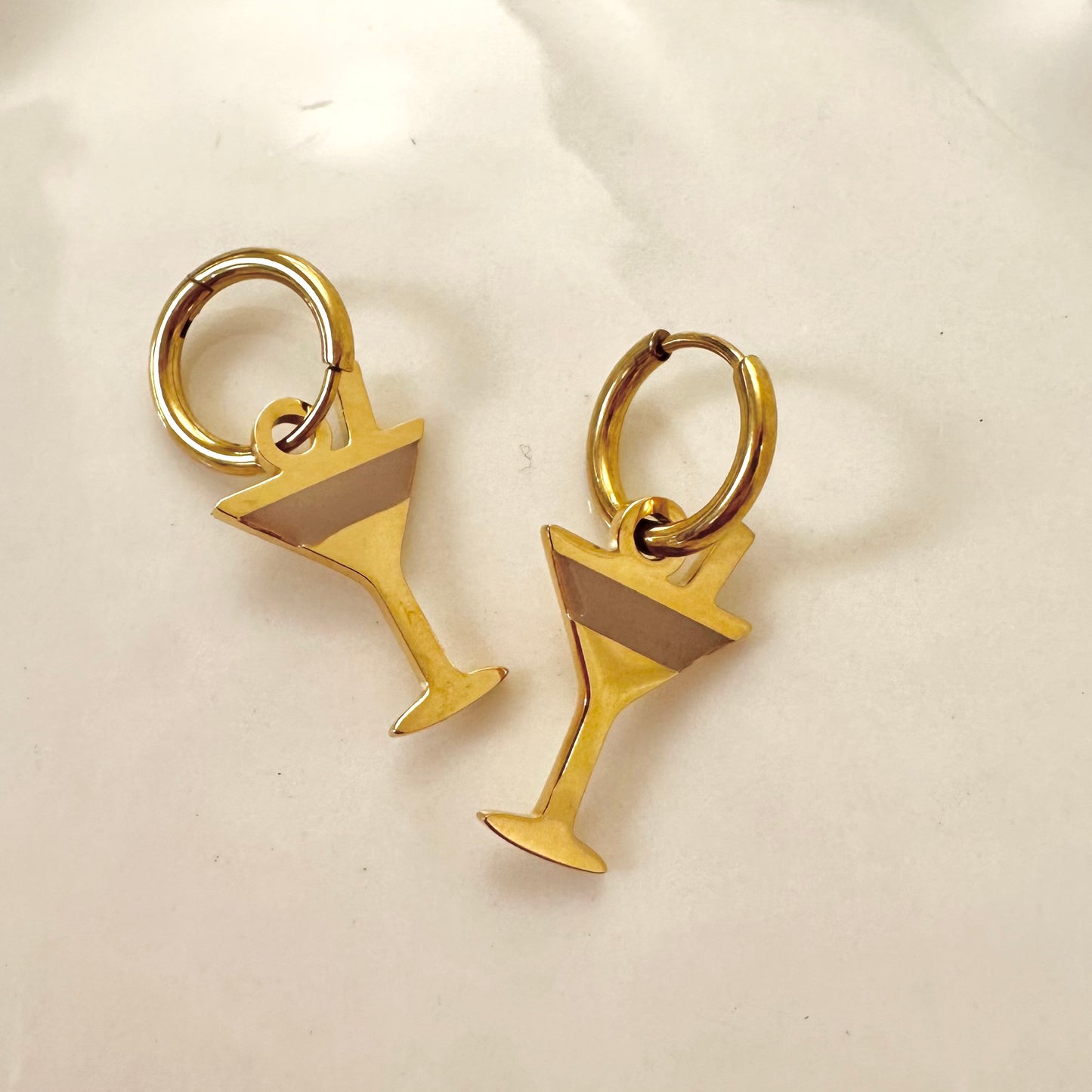 Cocktail Martini Glass Mini Earrings