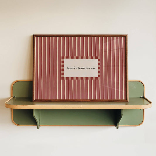 'Home Is Wherever You Are Print' Pink A4 Print