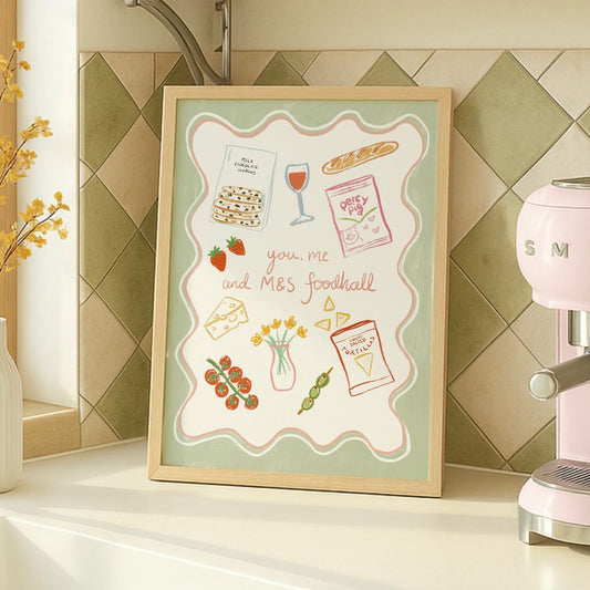 ‘You, Me and M&S Foodhall’ A4 Print