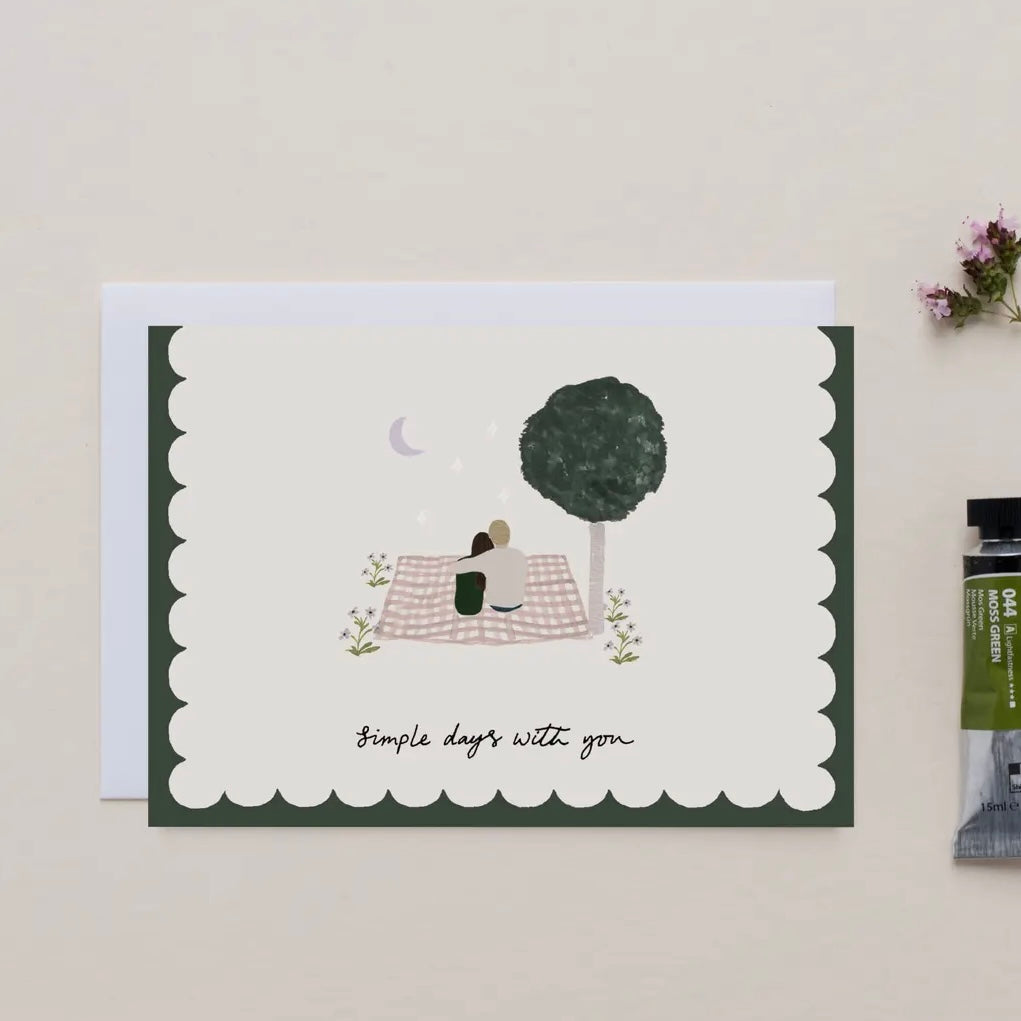 'Simple Days With You' Picnic Greeting Card