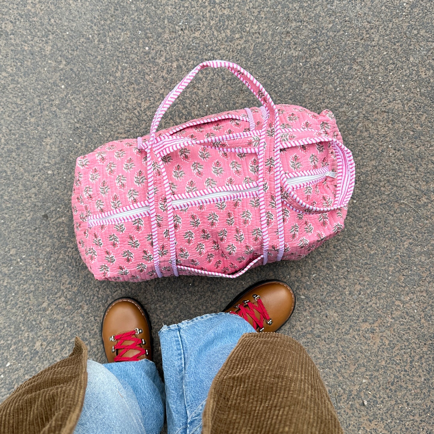 Quilted Cotton Weekend/Duffel Bag (3 colour ways)