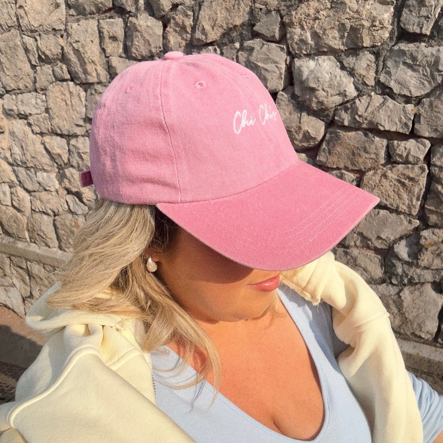 'Chi Chi's' Hello Gorgeous Pink Embroidered Cap 💖