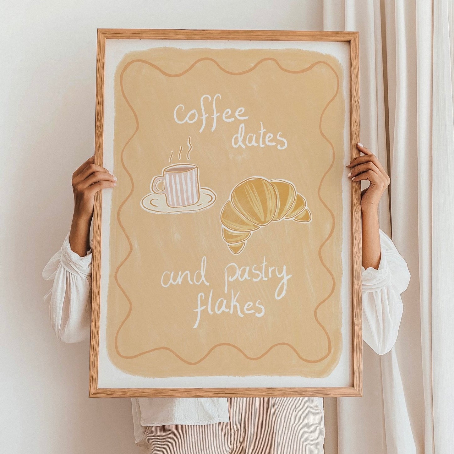 Coffee Dates & Pastry Flakes A4 Print