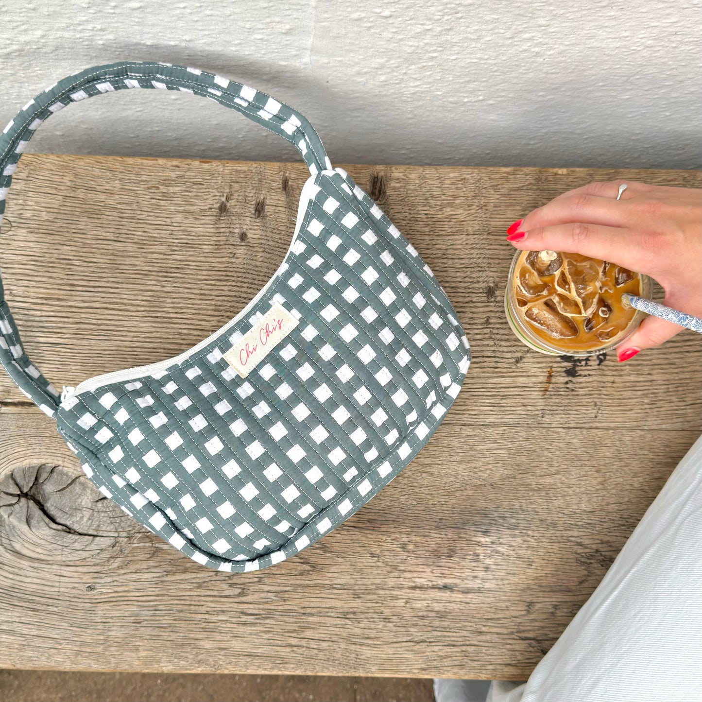 🩷 Chi Chi’s Mini Shoulder Bag Green Gingham