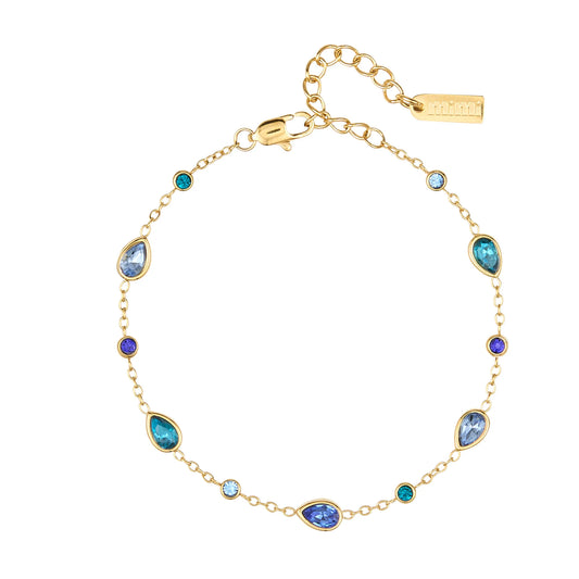 Bijoux De Mimi 'Beatrice' Blue Gold Bracelet