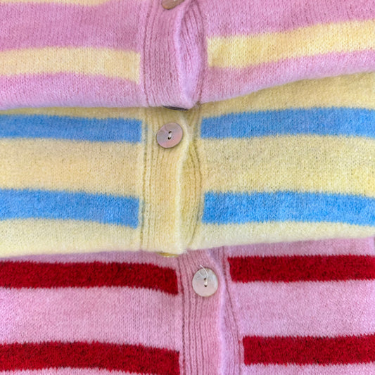 Stripe Sleeveless Button Up Vest (3 Colourways)